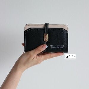 کیف پول و جاکارتی زنانه مستطیلی قفل‌دار روزمره