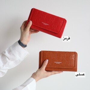 کیف پول و جاکارتی زنانه پالتویی بلند استایل کلاسیک