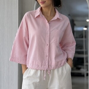 شومیز لینن زنانه میلا