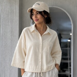 شومیز لینن زنانه میلا