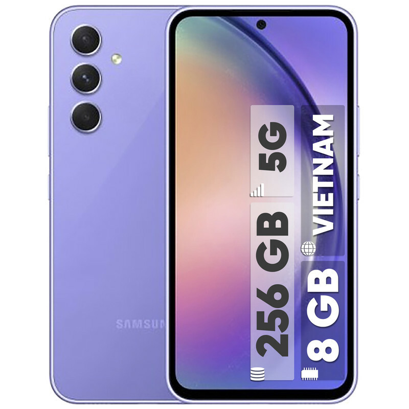 گوشی موبایل سامسونگ مدل Galaxy A54 5G دو سیم کارت ظرفیت 256 گیگابایت و رم 8 گیگابایت - ویتنام/پلمپ و آکبند/به همراه شارژر هدیه