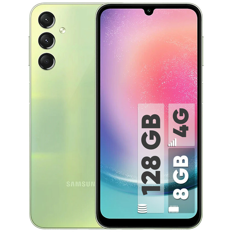 گوشی موبایل سامسونگ مدل Galaxy A24 4G دو سیم کارت ظرفیت 128 گیگابایت و رم 8 گیگابایت /پلمپ و آکبند
