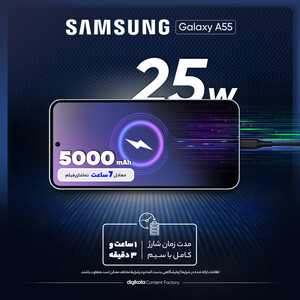 گوشی موبایل سامسونگ مدل Galaxy A55 دو سیم کارت ظرفیت 256 گیگابایت و رم 8 گیگابایت - ویتنام/پلمپ و آکبند