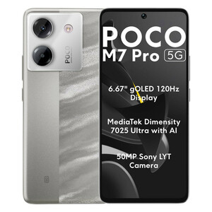 گوشی موبایل شیائومی مدل Poco M7 Pro 5G دو سیم کارت ظرفیت 512 گیگابایت و رم 12 گیگابایت/پلمپ و آکبند