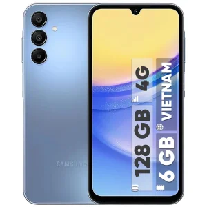گوشی موبایل سامسونگ مدل Galaxy A15 دو سیم کارت ظرفیت 128 گیگابایت و رم 6 گیگابایت/رنگ مشکی/پلمپ و آکبند