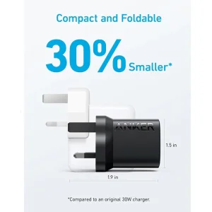شارژر دیواری 30W انکر مدل Anker Compact Charger A2640