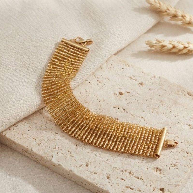 دستبند میوکی مدل طلای ریز