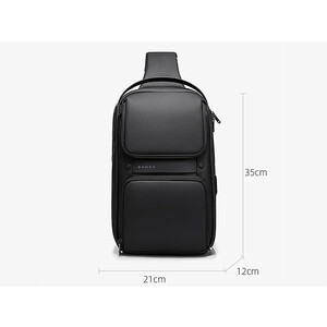 کوله تک بند ضد آب یو اس بی دار بنج  BANGE BG-7258 High-end Men's Crossbody Bag