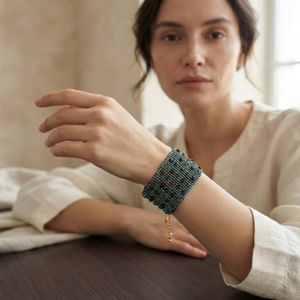 دستبند منجوق و کریستال