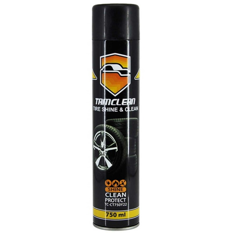 اسپری براق‌کننده لاستیک و پولیش تایر ماشین تام کلین 750 میلی‌لیتر TC-CT750Y22