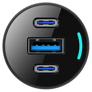 فروش شارژر فندکی فست شارژ ماشین تایپ سی و یو اس بی 85 وات پاورولوژی