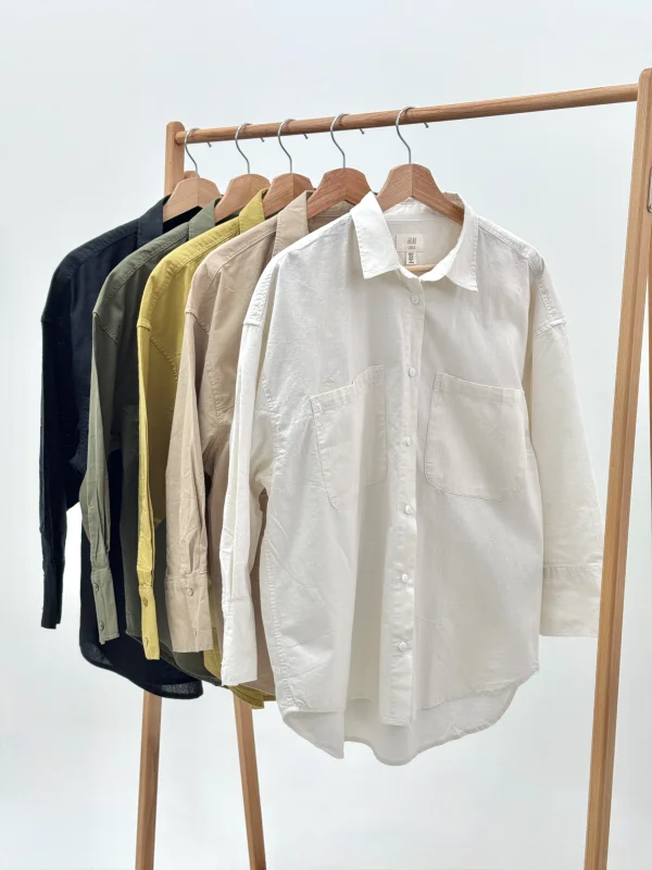 شومیز کتان جیب‌دار کد 2