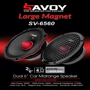 میدرنج ۶ اینچ حرفه‌ای ساووی مدل SV-6560 در فروشگاه اپراپرو