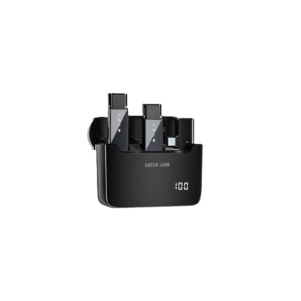میکروفون بیسیم دو کاربره Green Lion مدل 2 in 1 Digital Display (جعبه باز)
