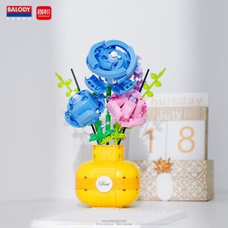لگو گل و گلدان تزیینی ۵۲۲ قطعه ای