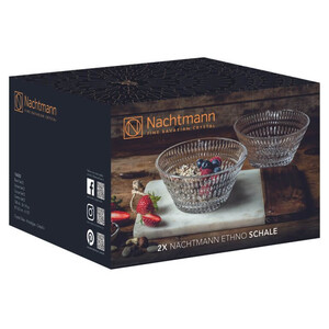 کاسه 2 پارچه ناخمن مدل Nachtmann Ethno Crystal 16 cm