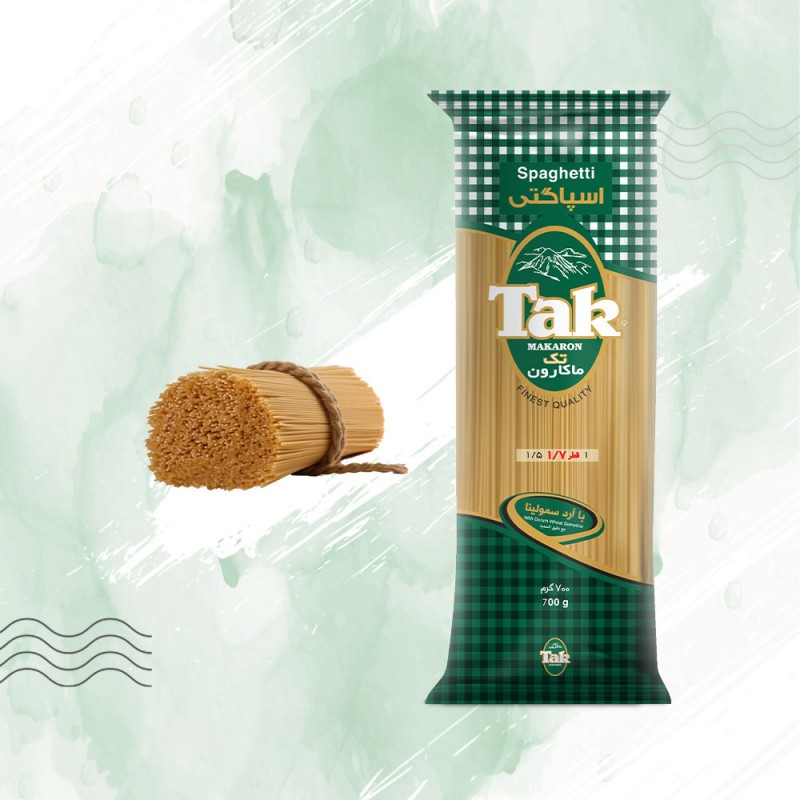 ماکارونی رشته ای 1.7 تک ماکارون 700 گرمی در بسته بندی 20 تایی