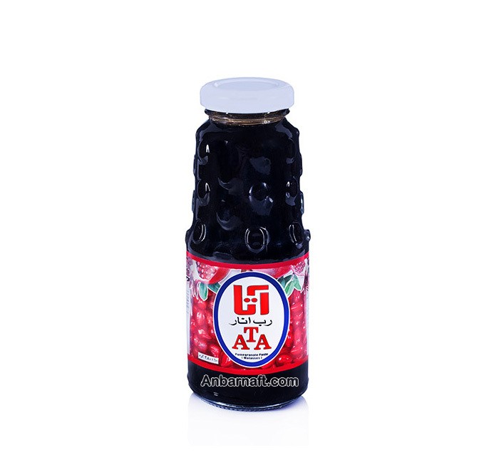 رب انار شیشه ای آتا 240 گرمی در بسته بندی 12 عددی