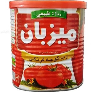 رب گوجه فرنگی میزبان 17 کیلوگرمی در بسته بندی حلبی