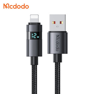 کیفیت کابل شارژ و انتقال داده یو اس بی به لایتنینگ فست شارژ 3 آمپر 1.2 متری کارپلی مک دودو CA-649