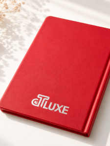 دفتر رقعی لاکچری D.T LUXE کد 613 رنگ قرمز