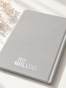 دفتر رقعی لاکچری D.T LUXE کد 613 رنگ طوسی