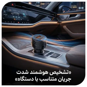 شارژر فندکی ماشین 55 وات دو پورت NOXO مدل CCN‑6 با فناوری PD30W + QC4.0