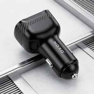 شارژر فندکی ماشین 55 وات دو پورت NOXO مدل CCN‑6 با فناوری PD30W + QC4.0