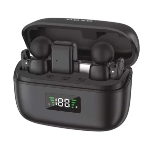 میکروفون بی سیم یقه‌ای نوکسو مدل MC‑N1 دو میکروفونه با اتصال USB‑C و نویز کنسلینگ
