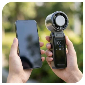 پنکه دستی تاشو نوکسو مدل FAN‑N1 | خنک‌کننده قوی 29000 دور در دقیقه با باتری 3600 میلی‌آمپر