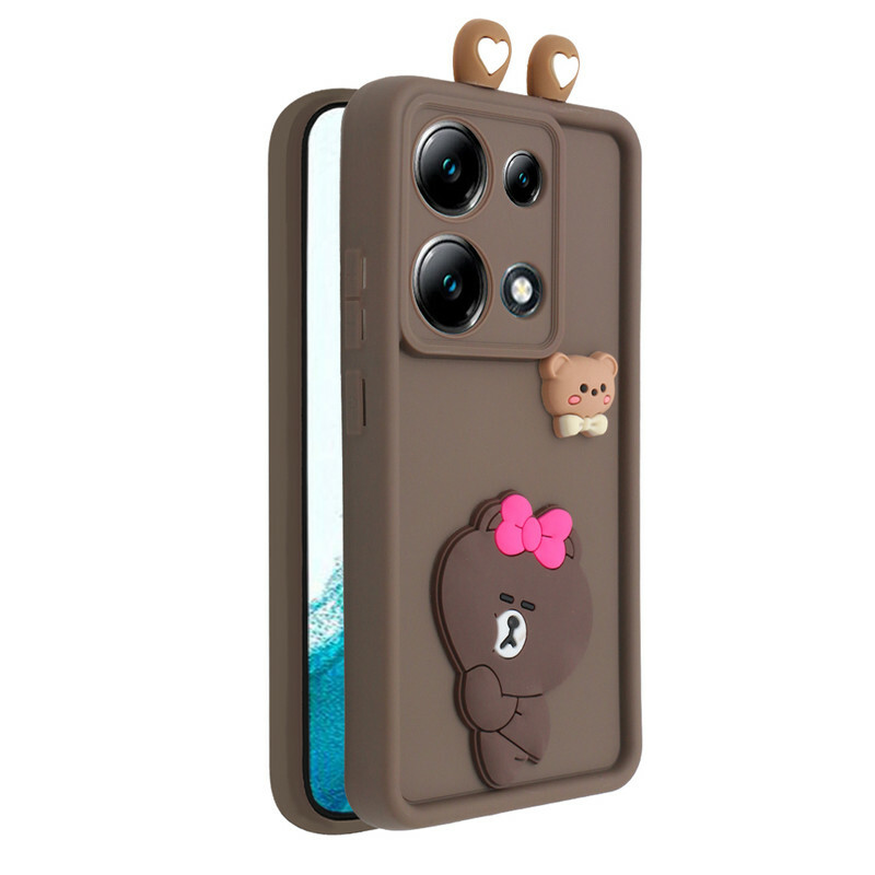 کاور فانتزی مدل KittyBear مناسب برای گوشی موبایل شیائومی Poco M6 Pro 4G / Redmi Note 13 Pro 4G
