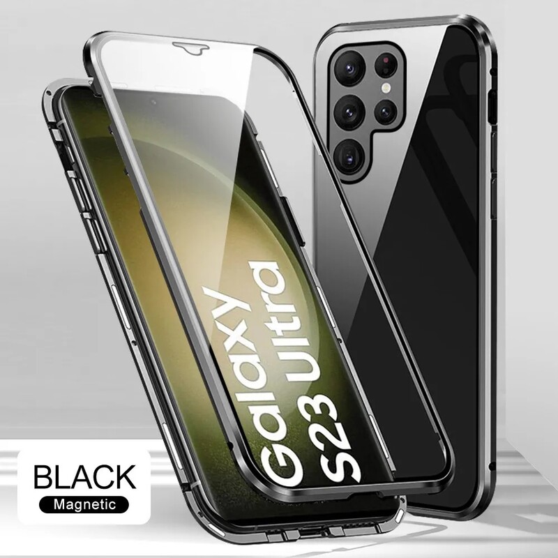 کاور 360 درجه مدل MagneticGlass مناسب برای گوشی موبایل سامسونگ Galaxy S23 Ultra