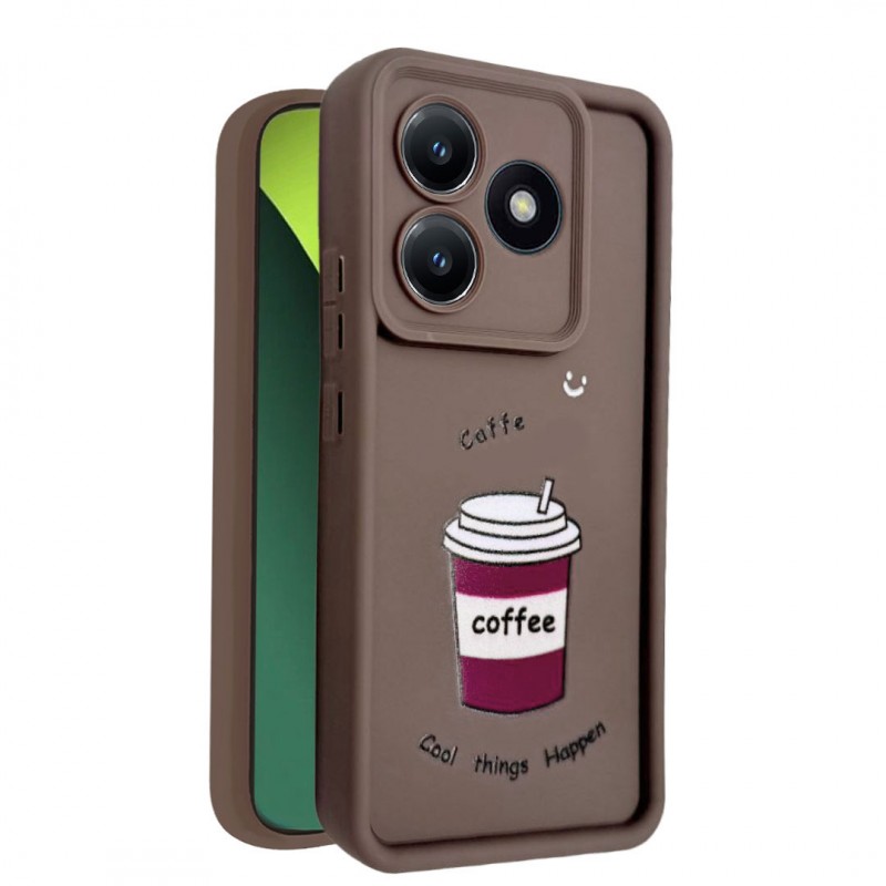 کاور طرح‌دار مدل CafeMood مناسب برای گوشی موبایل ریلمی C61