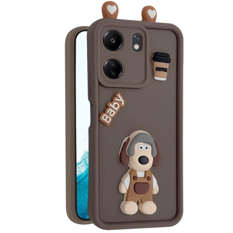 کاور فانتزی مدل KittyDog مناسب برای گوشی موبایل شیائومی Redmi 13C / Poco C65