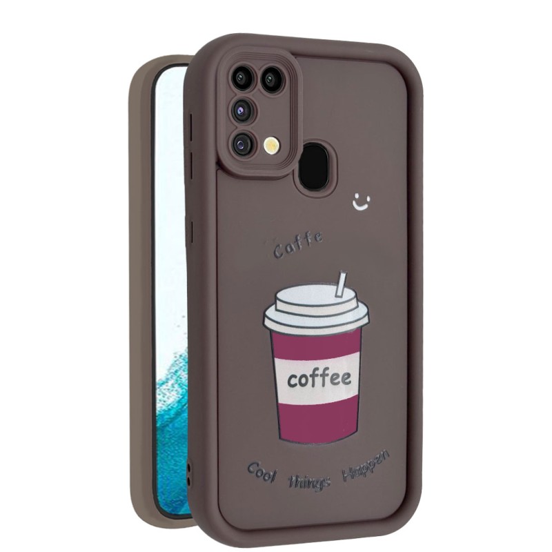 کاور طرح‌دار مدل CafeMood مناسب برای گوشی موبایل سامسونگ Galaxy M31