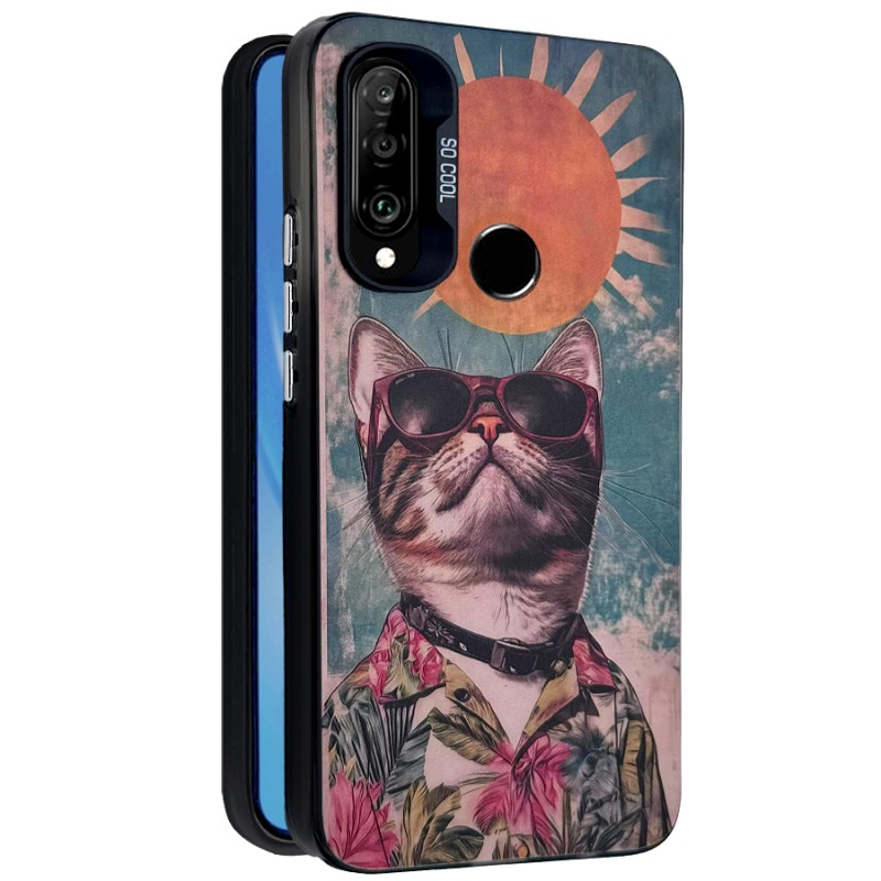 قاب هوآوی P30 Lite مدل سوکول طرح گربه آفتابی