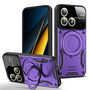 کاور مدل HybridRing مناسب برای گوشی موبایل موتورولا Moto G84 رنگ بنفش