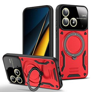 کاور مدل HybridRing مناسب برای گوشی موبایل موتورولا Moto G84 رنگ قرمز