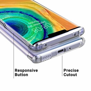 کاور ژله‌ای ShockProof مناسب برای گوشی هوآوی Mate 30 Pro | چهارگوشه ایربگ‌دار، محافظت کامل