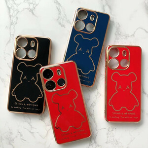 قاب و کاور DreamyBear مدل شیائومی Mi A3 | طرح خرس فانتزی با فریم طلایی
