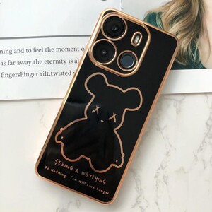 قاب و کاور DreamyBear مدل شیائومی Mi A3 | طرح خرس فانتزی با فریم طلایی