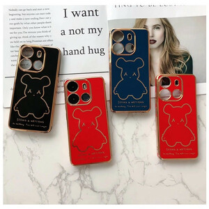 قاب و کاور DreamyBear مدل ناتینگ Nothing Phone 2 | طرح خرس فانتزی با فریم طلایی