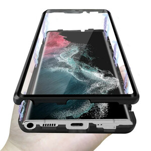 کاور 360 درجه مدل MagneticGlass مناسب برای گوشی موبایل سامسونگ Galaxy S23 Ultra