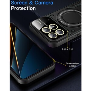 کاور مدل HybridRing مناسب برای گوشی موبایل شیائومی Poco X6 / Redmi Note 13 Pro 5G محافظ لنز شیشه ای