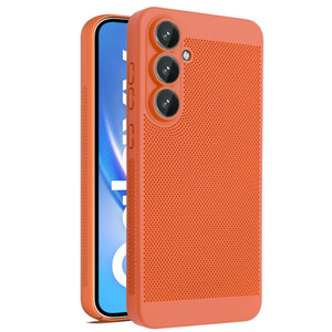 کاور Heat Dissipation مدل مشبک برای گوشی Galaxy S24 FE رنگ نارنجی