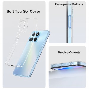 قاب ژله‌ای شفاف مدل ClearGuard مناسب برای گوشی آنر Honor X6A | انعطاف‌پذیر و سبک، بدون جذب اثر انگشت