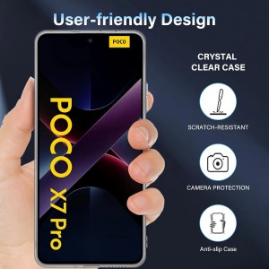 قاب ژله‌ای شفاف مدل ClearGuard مناسب برای گوشی شیائومی Poco X7 Pro | بدون زرد شدن، محافظت کامل