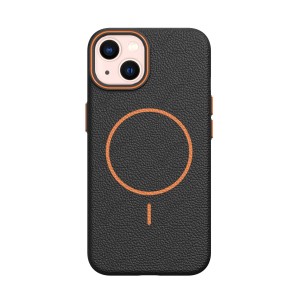 کاور لوکس Cavaro برای اپل iPhone 13 Mini | طراحی ظاهری خاص، چرم مصنوعی باکیفیت مشکی