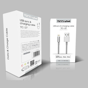 کابل تبدیل USB به لایتنینگ تسکو مدل TC i27 طول 1 متر