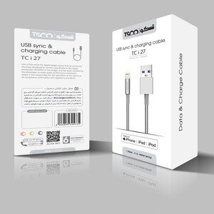 کابل تبدیل USB به لایتنینگ تسکو مدل TC i27 طول 1 متر